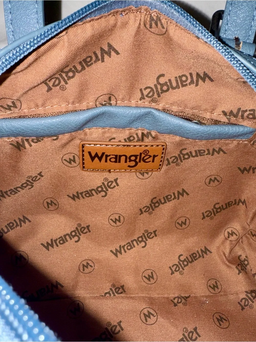 NEW Wrangler Denim Star Western Satchel Crossbody Bag NWT Blue Purse